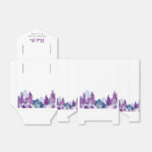 Mountain Waterverf Elegant Rustiek Mauve modern Bedankdoosjes (Uitgevouwen)