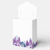 Mountain Waterverf Elegant Rustiek Mauve modern Bedankdoosjes (Geopend)