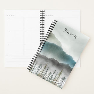 Mountain Waterverf Soft Hoesje Planner 5.5 x 8.5