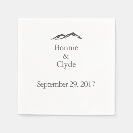 Mountain Wedding Cocktail servetten (Voorkant)