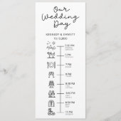Mountain Wedding Day Timeline Flat Programma (Voorkant)