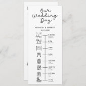 Mountain Wedding Day Timeline Flat Programma (Voorkant / Achterkant)