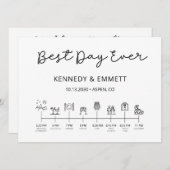 Mountain Wedding Day Timeline Program Programma (Voorkant / Achterkant)