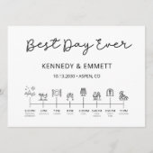 Mountain Wedding Day Timeline Program Programma (Voorkant)