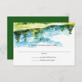 Mountain Wedding Invitation Response Kaart (Voorkant / Achterkant)