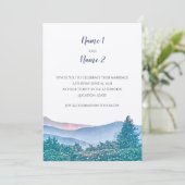 Mountain Wedding Invitation Suite Kaart (Staand voorkant)