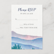 Mountain Wedding Invitation Suite - RSVP-kaart
