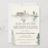 Mountain Wedding/Party Invitation Kaart (Voorkant)