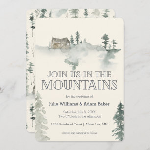 Mountain Wedding/Party Invitation Kaart
