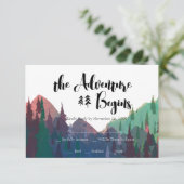 Mountain Wedding RSVP Kaartje (Staand voorkant)