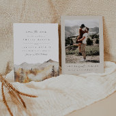 Mountain Wedding Save the Date Kaart