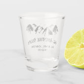 Mountain Wedding Shot Glas (Achterkant)