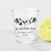 Mountain Wedding Shot Glas (Voorkant)