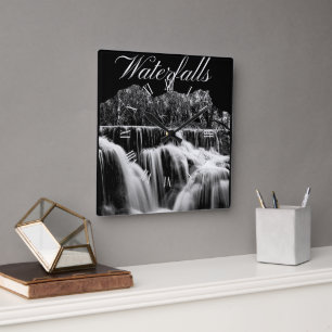 Mountain Wedding Vierkante Klok