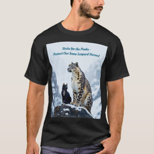 Mountain Whiskers: Felini ontmoet de sneeuwluipaar T-shirt