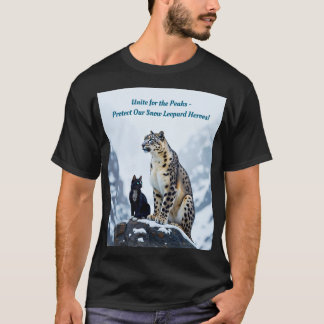 Mountain Whiskers: Felini ontmoet de sneeuwluipaar T-shirt