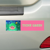 Mountain Whispers - Denk Groen Bumpersticker (Op auto)