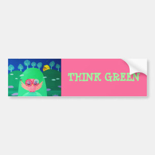Mountain Whispers - Denk Groen Bumpersticker