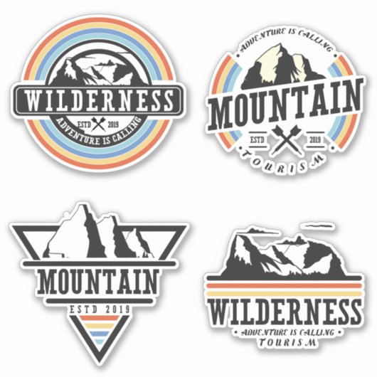 Mountain Wilderness Badge Sticker (Voorkant)