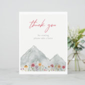 Mountain Wildflower Dank u teken (Staand voorkant)
