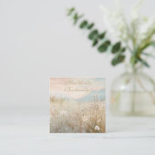 Mountain Wildflower Garden Wedding Details Kaart (Staand voorkant)