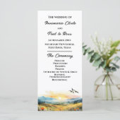 Mountain & Wildflower huwelijksceremonie programma (Staand voorkant)