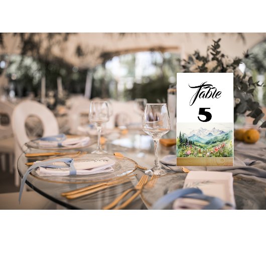 Mountain Wildflower Tafelnummer