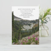 Mountain Wildflower Wedding Invitation (Debout devant)