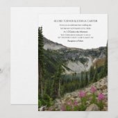 Mountain Wildflower Wedding Invitation (Devant / Derrière)