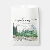 Mountain Wildflower | Welkom bruiloft Bedankzakje (Voorkant)