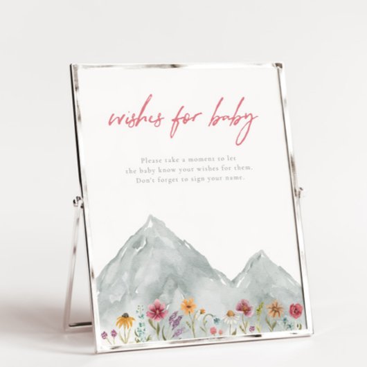 Mountain Wildflower wensen voor Baby Sign