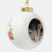 MOUNTAIN WINTER KERAMISCHE BAL ORNAMENT (Links)