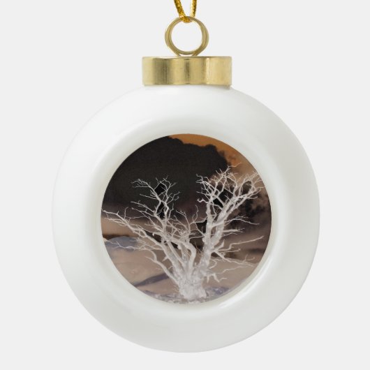 MOUNTAIN WINTER KERAMISCHE BAL ORNAMENT (Voorkant)