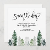 Mountain Winter Save the Date Invitation (Voorkant / Achterkant)