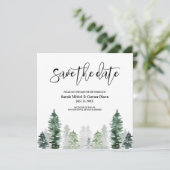 Mountain Winter Save the Date Invitation (Staand voorkant)