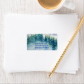 Mountain Winter Waterverf Return Address Label (Insitu)
