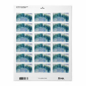 Mountain Winter Waterverf Return Address Label (Full Sheet)