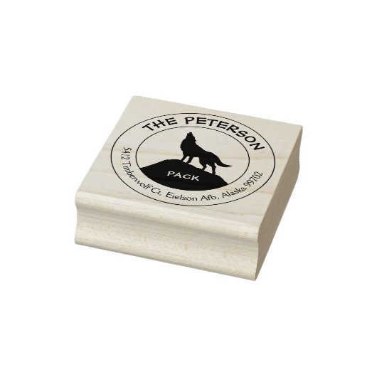 Mountain Wolf Pack, dierlijk adres retour Rubberstempel (Stempel)