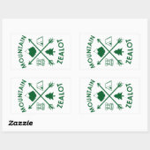Mountain Zealot Rechthoekige Sticker (Vel)