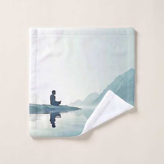Mountain Zen Conception pacifique de méditation (Gant de toilette)