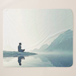 Mountain Zen Vreedzame Meditatie Ontwerp Sherpa Deken