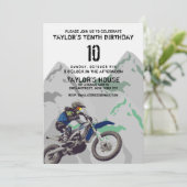 Mountainbike-avontuur aangepast verjaardagsfeestje kaart (Staand voorkant)