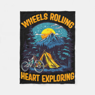 Mountainbike-avontuur Kampeerwielen Rollen E Fleece Deken
