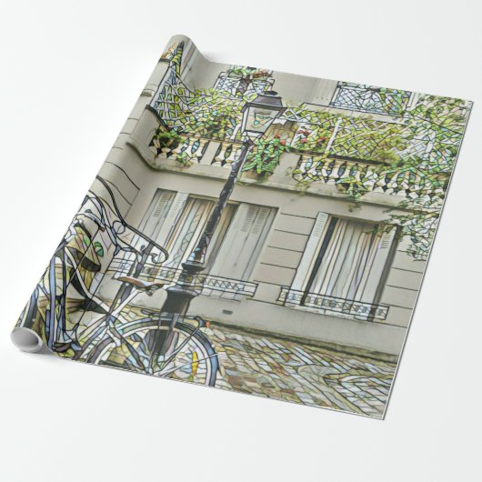 mountainbike-cadeaus cadeaupapier (Uitgerold)