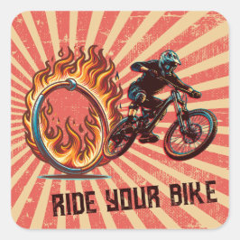  mountainbike circus ontwerp Sticker