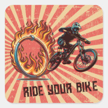  mountainbike circus ontwerp Sticker