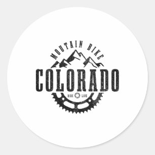 Mountainbike Colorado Mtb Downhill Fietsen Vintage Ronde Sticker