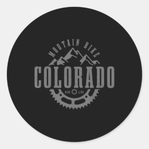 Mountainbike Colorado Mtb Downhill Fietsen Vintage Ronde Sticker