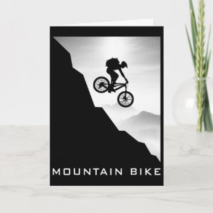 Mountainbike downhill MTB fietsen vintage biker ik Kaart