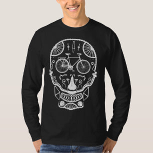Mountainbike Fiets Sugar Skull MTB Fietser T-shirt